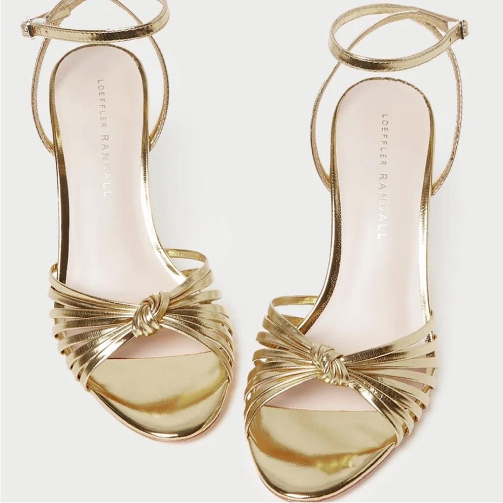 Loeffler Randall Gold Strappy Heels